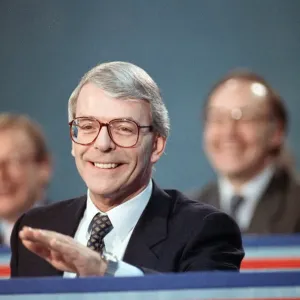 British Prime Minister, John Major launches his Conservative party election manifesto British Prime Minister, John Major launches his Conservative party election manifesto