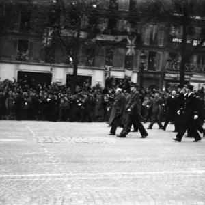 British Prime Minister Winston Churchill pictured on his visit to Paris France in British Prime Minister Winston Churchill pictured on his visit to Paris France in
