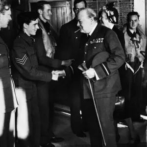 British Prime Minister Winston Churchill wearing the uniform of Air Commodore of British Prime Minister Winston Churchill wearing the uniform of Air Commodore of