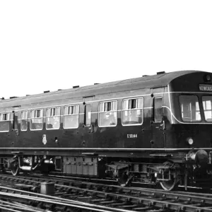 A British Rail Diesel Multiple Unit on the East Coast Main Line on 4th February 1957 A British Rail Diesel Multiple Unit on the East Coast Main Line on 4th February 1957