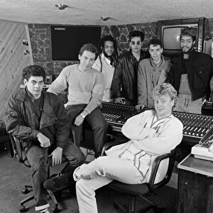 British reggae pop band UB40. Left to right, (behind keyboard), Astro, Norman Hassan