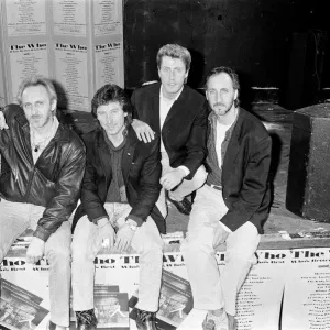 British rock group The Who in London. Left to right: John Entwistle, Kenney Jones British rock group The Who in London. Left to right: John Entwistle, Kenney Jones