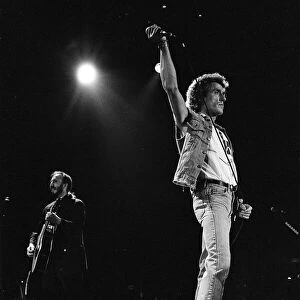 British rock group The Who performing at the Birmingham NEC