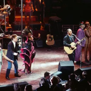 British rock group The Who on stage at the Royal Albert Hall for their performance in