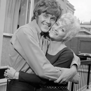 Print of Billy Fury with wife Judith in Manchester Square, London Print of Billy Fury with wife Judith in Manchester Square, London