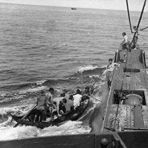 On British Royal Navy submarine HMS Statesman during her adventure in Eastern waters