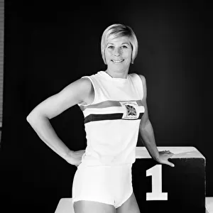 British runner Mary Rand poses during a photoshoot in the studio