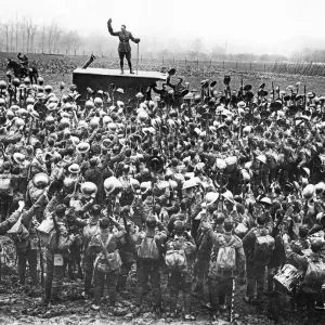 British soldiers of the East Surrey Regiment, seen here at Le Quesnoy, Northern France British soldiers of the East Surrey Regiment, seen here at Le Quesnoy, Northern France