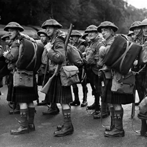 British soldiers leave for France. Circa 1940