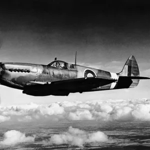 The British Spitfire fighter plane of the Royal Air Force