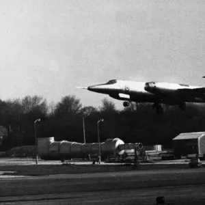 The British supersonic research aircraft Bristol T 188 taking off for the first time The British supersonic research aircraft Bristol T 188 taking off for the first time