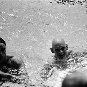 British swimmer Duncan Goodhew celebrates after winning gold medal in the final of
