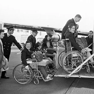 The British team left London Heathrow Airport this morning for the Stoke Mandeville