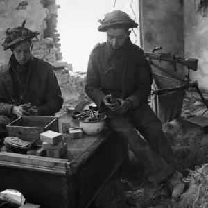 British troops of the 8th army have cleared several pockets of enemy resistance
