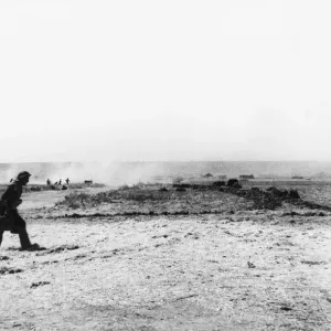 British troops holding positions on the Catania Plain. 28th July 1943 British troops holding positions on the Catania Plain. 28th July 1943