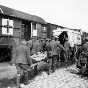 British Wounded Soldiers Transfer Print, St Nazaire 1914 British Wounded Soldiers Transfer Print, St Nazaire 1914