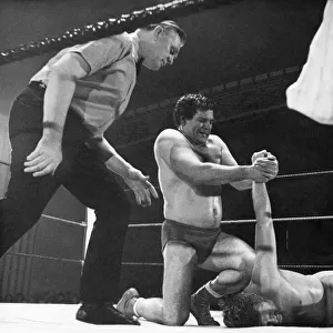 British wrestler Count Bartelli in action April 1971 P005665