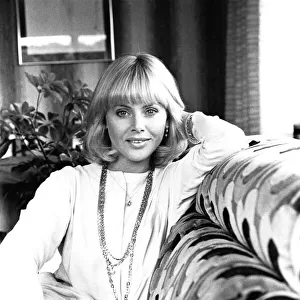 Britt Ekland at the Gosforth Park Hotel in Newcastle July 1980