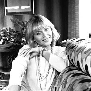 Britt Ekland at the Gosforth Park Hotel in Newcastle July 1980