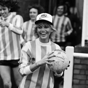 Britt Ekland trains with Wolverhampton Wanderers F. C. 22nd November 1979 Britt Ekland trains with Wolverhampton Wanderers F. C. 22nd November 1979