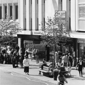Print of Broad Street in Reading, Berkshire