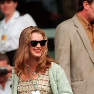 Brooke Shields Watching Andre Agassi at Wimbledon Print