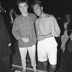 Brothers Gary and Martin Kemp of pop group Spandau Ballet at the Music Machine in