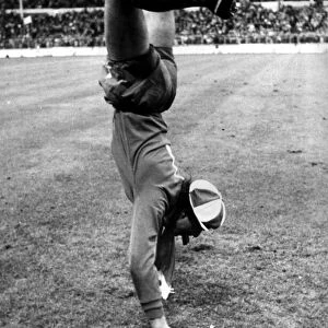 Bruce Grobbelaar of Liverpool doing hand stand Liverpool V Tottenham League Cup