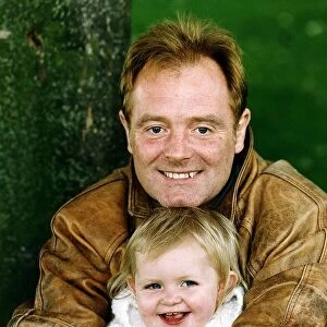 Bruce Jones milkman actor star of RAINING STONES with his grandaughter Sophie