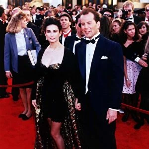 Bruce Willis Actor and wife Demi Moore out at a movie premiere