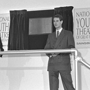 Bryan Forbes & Prince Edward at the National Youth Theatre. 31 / 3 / 1988. - March 1988