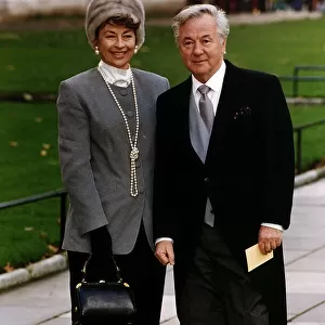 Bryan Forbes and Wife Nanette Newman at the wedding of Lord Linley Dbase