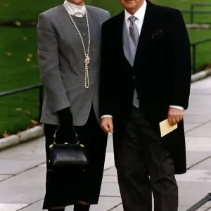 Bryan Forbes and Nanette Newman at Lord Linley's Wedding Print 00686