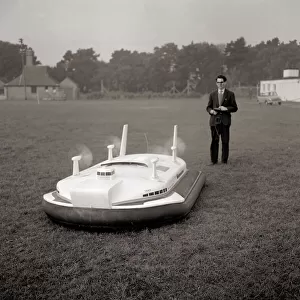The built to scale, fully radio controlled working model of the B. H. C Hovercraft S. R. N