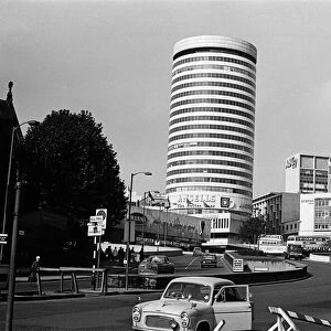 The Bull Ring area, showing the Rotunda building. Birmingham, West Midlands