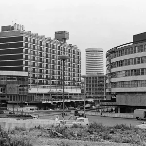 The Bull Ring area, showing the Rotunda building and Ringway. Birmingham, West Midlands The Bull Ring area, showing the Rotunda building and Ringway. Birmingham, West Midlands