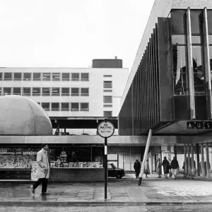 Bull Yard Shopping Area Print, Coventry 10th June 1965 Bull Yard Shopping Area Print, Coventry 10th June 1965