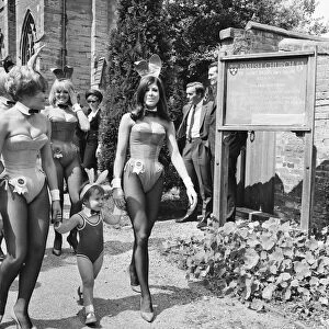 Bunny Girls from the Playboy Club in London visit Bunny