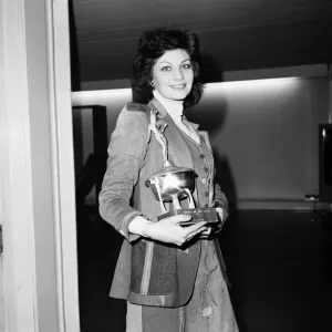 Bunny of the year Caroline Moore pictured holding the award she won in the