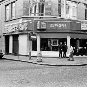Burger King restaurant, Coventry Street, London. 11th January 1981