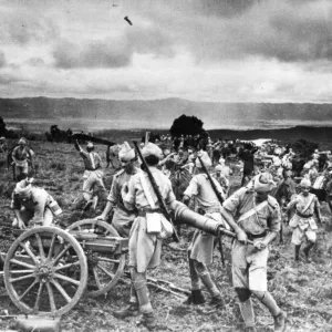 Burma Defence. Indian Mountain Battery, operating in the frontier regions where Burma Defence. Indian Mountain Battery, operating in the frontier regions where