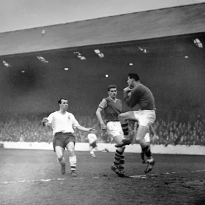 Burnley v Bolton 16th December 1959 Burbley goal keeper Adam Blacklaw heaves a Burnley v Bolton 16th December 1959 Burbley goal keeper Adam Blacklaw heaves a