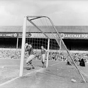 Burnley v Fulham 1962 FA Cup Semi Final Burnley keeper saves the ball from a point