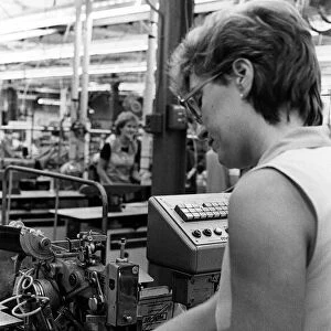 Burtons menswear factory in Guisborough. October 1983