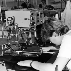 Burtons Menswear Factory Print, Guisborough 1983