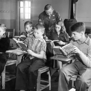 Burtonwood US Air Base Dependents School Print 1949 Burtonwood US Air Base Dependents School Print 1949