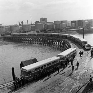 Buses for Cuba July 1964 - The first consignment of Leyland buses for Cuba on the quay
