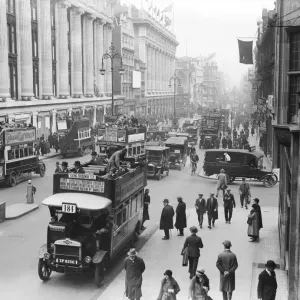 Buses driven by volunteers seen here in Oxford Street London on the 9th day of Buses driven by volunteers seen here in Oxford Street London on the 9th day of