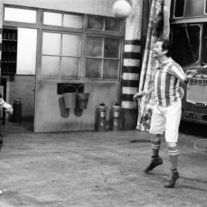 On The Buses, scene rehearsal. 28th February 1973. Reg Varney actor aka Stan Butler On The Buses, scene rehearsal. 28th February 1973. Reg Varney actor aka Stan Butler