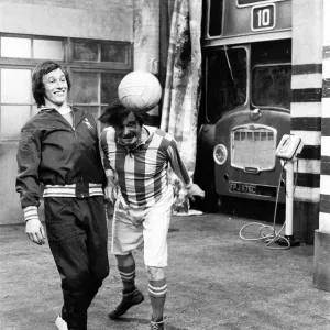 On The Buses, scene rehearsal. 28th February 1973. Reg Varney actor aka Stan Butler On The Buses, scene rehearsal. 28th February 1973. Reg Varney actor aka Stan Butler